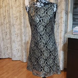 American Living Women's Metallic Lace Dress. Sz 10